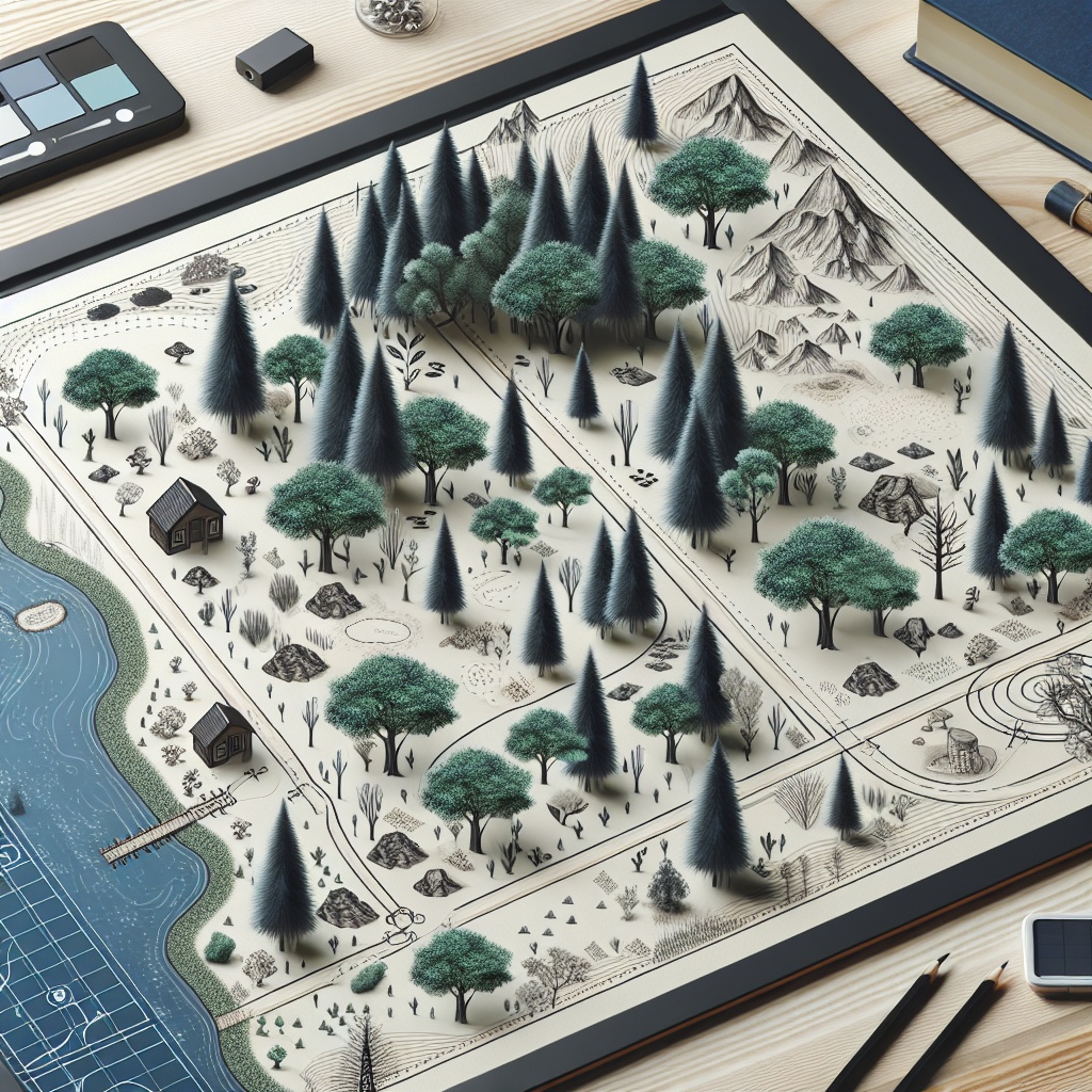 Forest Map Illustration Generator